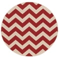 thumbnail image 2 of Safavieh Courtyard Bailey Chevron Indoor/Outdoor Area Rug, Red, 7'10" x 7'10" Round, 2 of 10