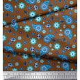 thumbnail image 2 of Soimoi Polyester Crepe Fabric Floral & Paisley Print Fabric by Yard 52 Inch Wide, 2 of 3