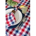 thumbnail image 2 of CC Home Furnishings Checkered Rectangular Cotton Tablecloth - 84" - Red, White and Blue, 2 of 6
