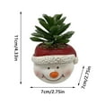 thumbnail image 3 of putnchl Christmas Artificial Succulent Plants In Pots Resin Fake Flower Planter Santa Snowman 4.5 Inch Small Faux Pot Plants Christmas Decorations For Home Indoor Decor, 3 of 3
