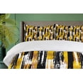 thumbnail image 4 of Ambesonne Modern Duvet Cover Sets, Grunge Art Brushstrokes, 2-Queen, Earth Yellow Black, 4 of 7
