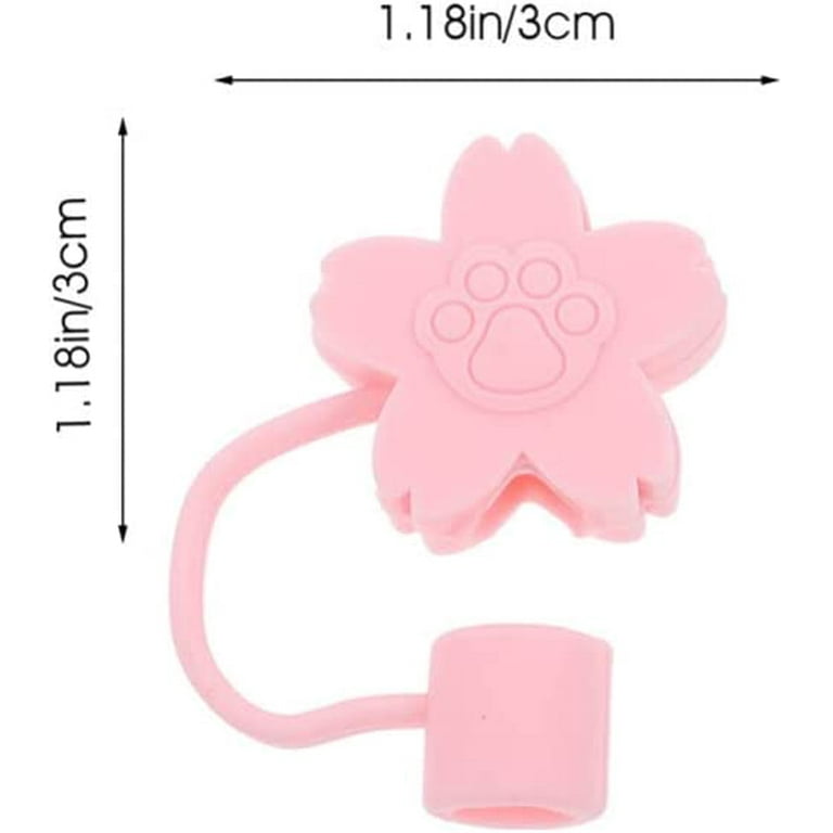 10pcs Cute Cartoon Nursing Series Straw Covers, Reusable Dustproof Silicone Straw Plugs, for 6-8mm Straw, Cup Decoration Accessories,Temu