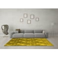 thumbnail image 3 of Ahgly Company Machine Washable Indoor Rectangle Oriental Yellow Industrial Area Rugs, 4' x 6', 3 of 4