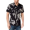 thumbnail image 1 of INC Camisa con botones geométricos para hombre, negro, XXX-Large, 1 of 1