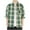 A05-Green, variant on USNSM Men's Plaid Shirt Casual Work Cardigan Tops Lapel Collar Button-down Long Sleeve Shirt with Chest Pocket Black 3XL