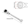 thumbnail image 2 of EGNMCR Metric Open Head Ratcheting Wrench , Metric Spanner With 72 Teeth, Vanadium Steel Tubing Ratchet A chopper, 2 of 2
