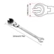 thumbnail image 2 of Xihbxyly Llave de Trinquete de Cabeza Abierta Métrica, Diseño de 72 Dientes, Cabezal Ajustable a 180°, Acero Al Vanadio, Alto Torque, Acabado Resistente a La Oxidación, Ajuste Rápido, Ideal para Espa, 2 of 2