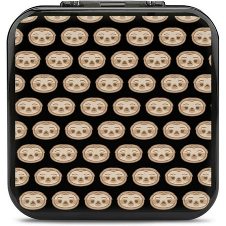 Cute Sloth Head 12 Game Card Case for Switch Portable Hard Shell Protective Game Card Holder Box