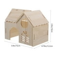 thumbnail image 6 of Wooden Chinchilla Hut House Hamster Small Pet Sleeping House Wooden Hideout, 6 of 6