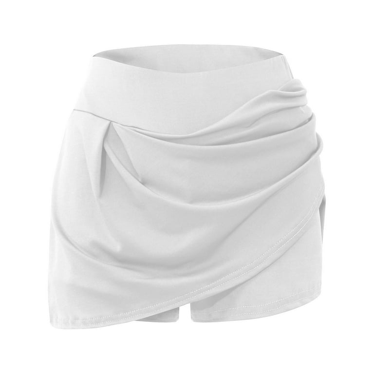 White flowy top skirt yoga