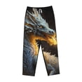 thumbnail image 4 of Daiia Golden White Fire Dragon Women's Sleep Pant with Pockets and Drawstring,Pajama Pants-Small, 4 of 9