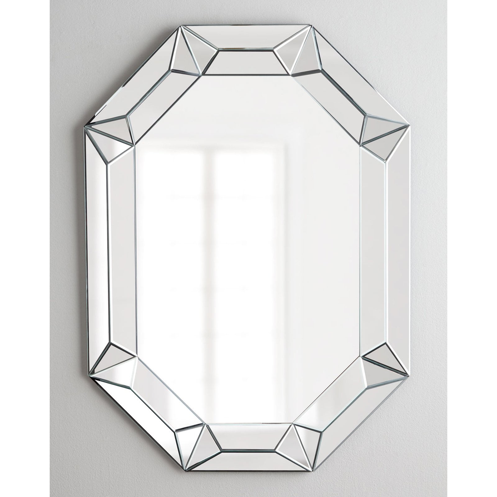 Afina Modern Luxe Octagon Wall Mirror 28w X 42h In
