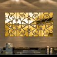 thumbnail image 4 of Sywqhk 32 unids/set pegatinas de pared de espejo 3D mural acrílico BIG sticke Gold Sywqhk Para estrenar, 4 of 6