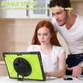thumbnail image 2 of XYX Case for 12.3 inch Microsoft Surface Pro 7+ Plus/Pro 7/6/5/4, 360 Rotating Heavy Duty Shockproof Cover with Kickstand and Hand Strap (Yellow Green), 2 of 7