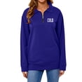 thumbnail image 1 of QAFOPEH Women I'M So Freaking Cold Lapel Collar Zipper Long Sleeve Sweatshirt, 1 of 8