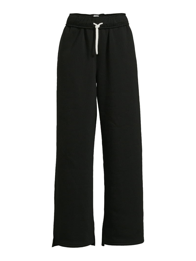 No Boundaries Black Wide Leg High Rise Fleece Sweatpants