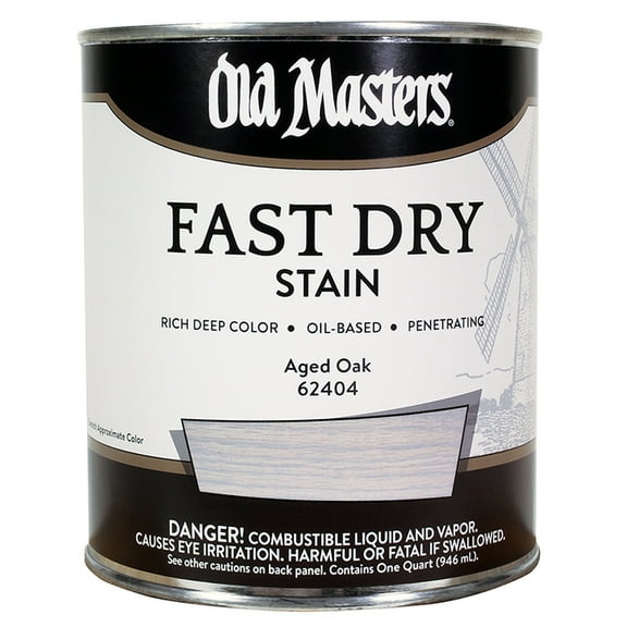 4-Pack of 1 qt Old Masters 62404 Aged Oak Fast Dry Stain Interior Oil-Based Wood Stain