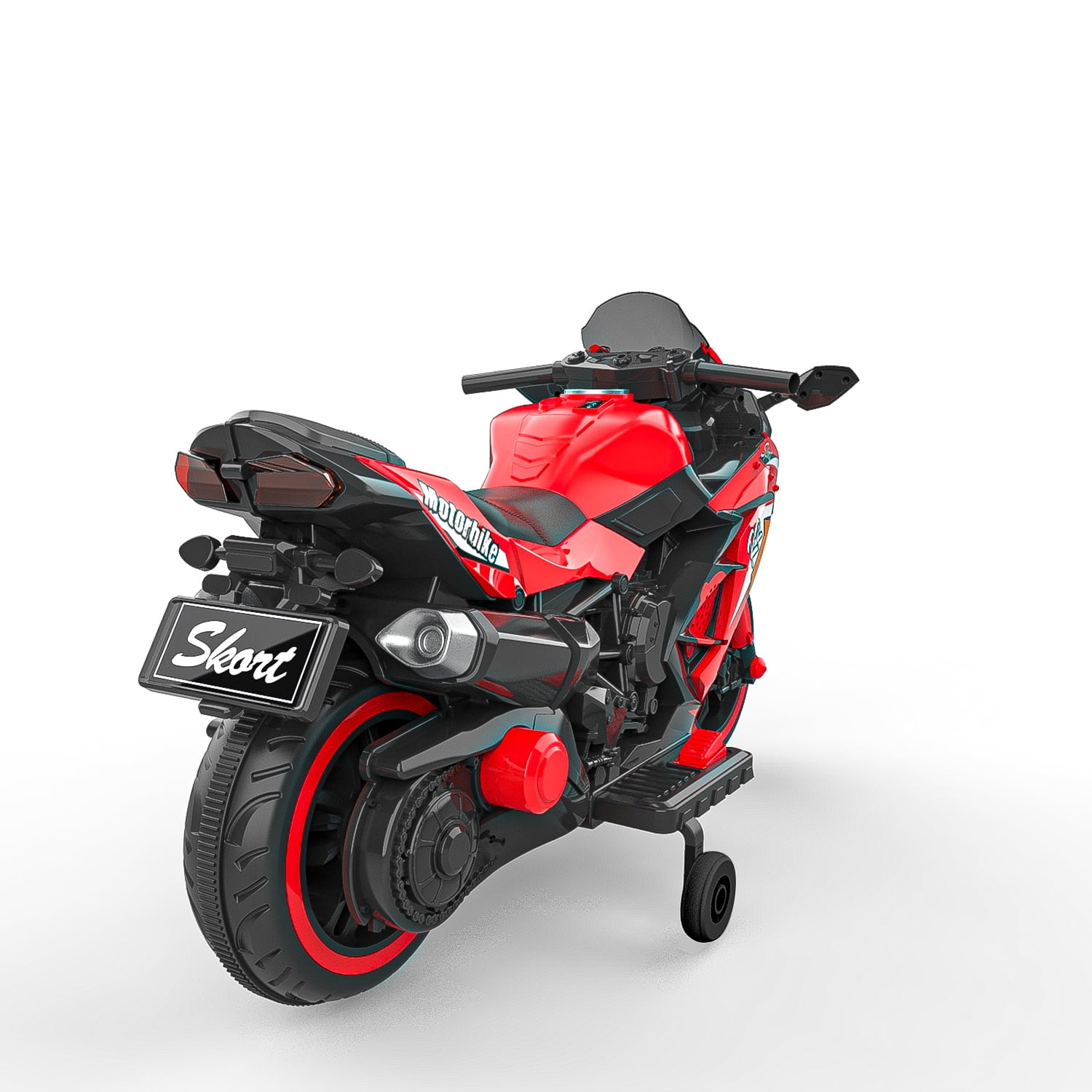 Werseon 12V Motorcycle for Kids, Electric Motorcycle with LED Lights Ride on Motorcycle, Red