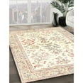 thumbnail image 3 of Ahgly Company Machine Washable Indoor Square Traditional Peach Beige Area Rugs, 4' Square, 3 of 7