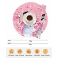 thumbnail image 6 of 15 Inch Round Placemats Set of 6, Pink Christmas Non Slip Heat Insulation PP Table Mats, Snowman Xmas Tree Ball Gifts Winter Washable Place Mats for Kitchen Dining Party Table Decor, 6 of 7