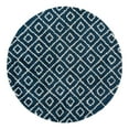 thumbnail image 2 of Unique Loom Trellis Shag Collection Area Rug - Ruth (10' Round Navy Blue/Ivory), 2 of 9