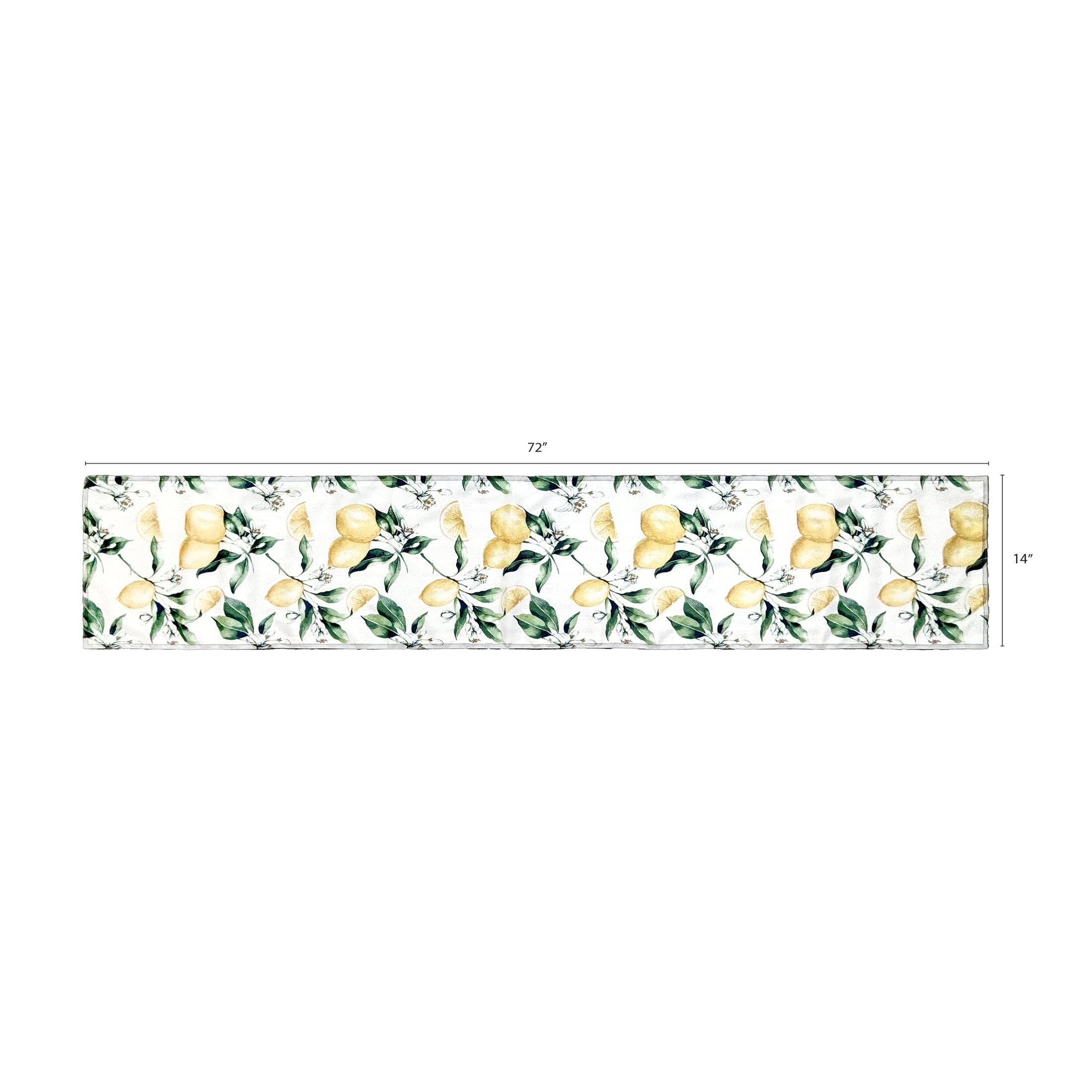 Mainstays Printed Lemons and Blue White Stripe Reversible Table Runner, 14" x 72"
