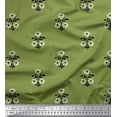 thumbnail image 1 of Soimoi Poly Georgette Fabric Leaves & Floral Block Fabric Prints by Yard 52 Inch Wide, 1 of 3