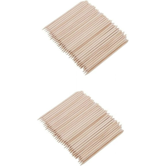 200 pcs Orangewood Nail Sticks Wood Cuticle Sticks for Nails Orange Sticks for cuticles Wood Cuticle Pusher Orange Wood Stick Wooden Stick Wooden Nail Wooden Sign Bamboo Manicure