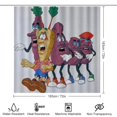 thumbnail image 2 of Las pasas de California-theme 4-Piece Shower Curtain Set with Rugs, Waterproof Bathroom Decor Set Includes Bath Mat, U-Shaped Rug, Toilet Lid Cover and Curtain with Hooks, 2 of 6