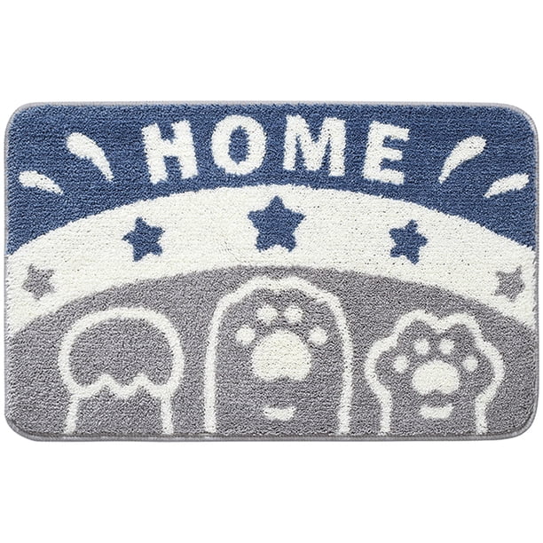 Bonita alfombra de suelo para el hogar, antideslizante, para puerta de baño, gruesa