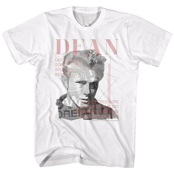 James Dean Faded Dean White Adult T-Shirt 5Xl