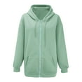 thumbnail image 4 of NMMUED Zip Up Hoodie, Hooded Jacket Women, Zip Up Jackets for Women, Plus Size Sweatshirts for Women, Spring Jackets for Women 2025, Mint Green S, 4 of 5