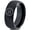 Black Dome Tungsten, variant on Tungsten Horoscope Aquarius Band Ring 8mm Men Women Comfort Fit Black Step Bevel Edge Brushed Polished