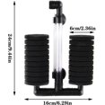 thumbnail image 3 of Double Sponge Air Pump Filter Bio Sponge Filter Aquarium Biochemical Sponge Air Pump Filter with Suction Cup Easy to Clean Reusable for Home Business Fish Tanks, 3 of 5