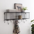 thumbnail image 2 of Linon 4-Cubby Floating Wall Shelf, Black, 2 of 13
