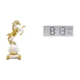 thumbnail image 1 of Escultura de animal moderna, adorno de mesa con gran pantalla de temperatura y humedad para dormitorio, sala de estar, escritorio, centro de mesa., 1 of 8