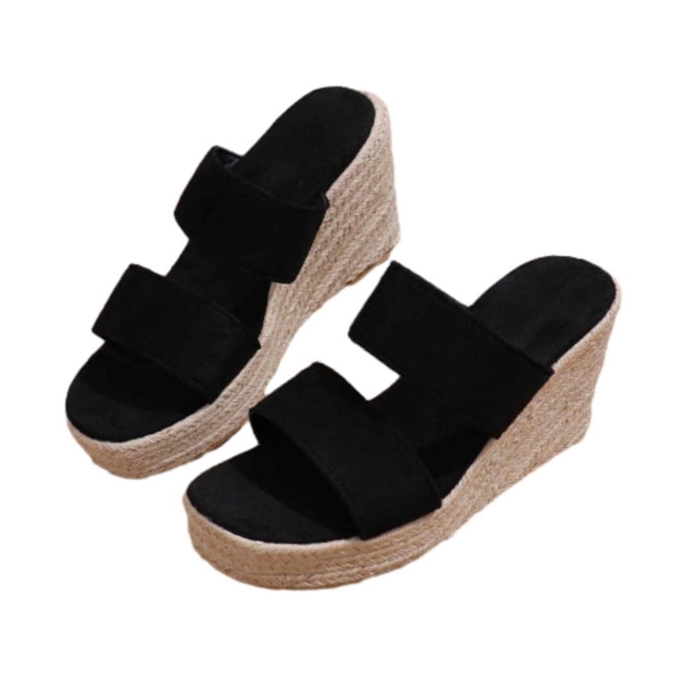 Leesechin Womens Wedge Platform Sandals Espadrilles Two  display picture 1