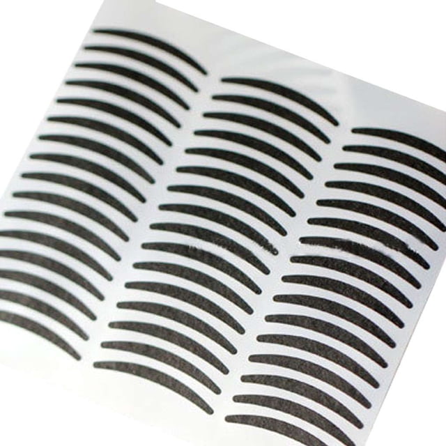Youkk 2021 New 72pairs Narrow Paper Invisible Double Eyelid Sticker Adhesive Double Fold Eyelid Tools black 2.5cm 1Set
