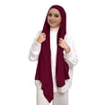 thumbnail image 2 of Muslim Chiffon Instant Hijab Head Scarf with Matching Tie Back Jersey Undercap, 2 of 2