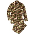 thumbnail image 1 of Pijama de polar con cuello de muesca para hombre - Camuflaje mediano, 1 of 6