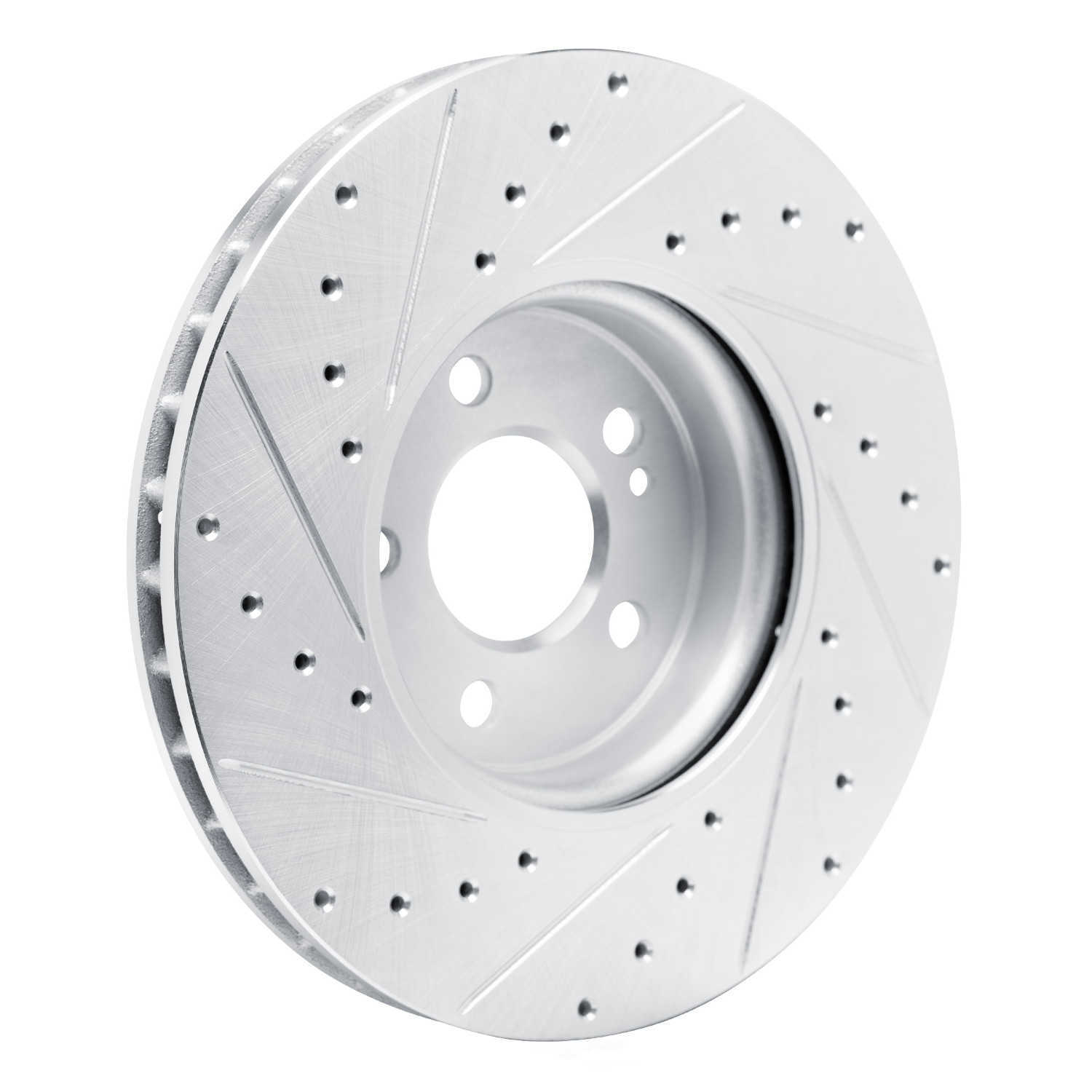 Dynamic Friction Company 631-63186R DFC Brake Rotor - Drilled And Slotted - Silver