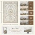 thumbnail image 2 of 8x10 Area Rugs for Living Room: Washable Rug Soft Vintage Boho Carpet Indoor Floor Non-Slip Stain Resistant Floral Large Carpets for Bedroom Dining Room Farmhouse Nursery Home Office Beige, 2 of 11
