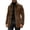 Brown, variant on Mens Trench Coat Relaxed Mid Stand Collar Four Button Outer Coat, Side Patch Pockets Wrinkle Resistant Cut for City Errands Dinner Trips Brown XXXL