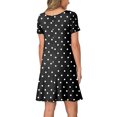 thumbnail image 4 of Aayomet Plus Size Dress For Women Women's Shirred Ruffle Long Sleeve Mini Dress Square Neck Flowy A Line Short Dresses,Black XXL, 4 of 5