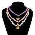 thumbnail image 4 of NICKSUN Shell Beach Choker Necklace Set for Women Boho Layered Beaded Adjustable Starfish Conch Shell Nacklace Imitaion Pearl Rice Beads Necklace Summer Ocean Vacation Jewelry, 4 of 11