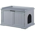 thumbnail image 3 of Unipaws Designer Cat Litter Box Furniture, Covered, Gray, 3 of 7