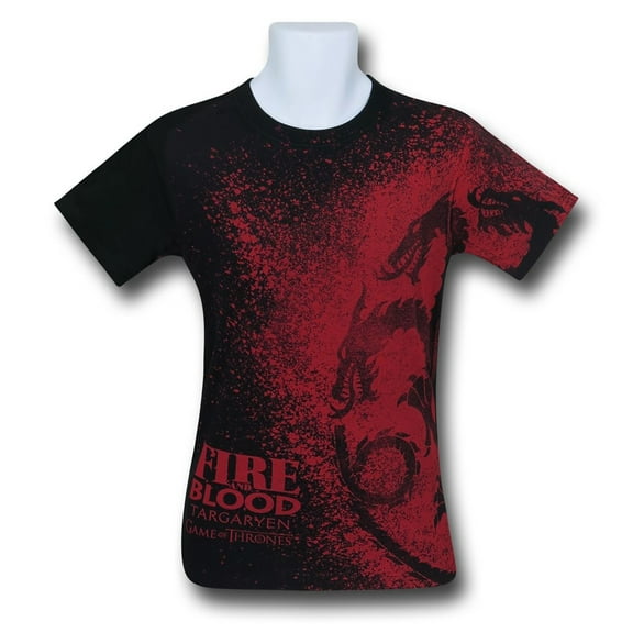 Game of Thrones Targaryen Splatter Men's T-Shirt-Men's Large