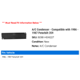 thumbnail image 2 of A/C Condenser - Compatible with 1986 - 1987 Peterbilt 359, 2 of 2
