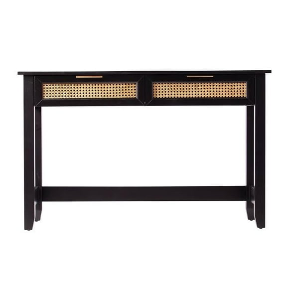 48 in. Console Table with Storage, Black