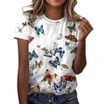 thumbnail image 1 of EIMELI T-Shirt Décontracté à Manches Courtes Imprimé pour Femmes, 1 of 3